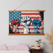 アメリカを再び自由に アート作品 吊り下げ型タペストリー (寝室)