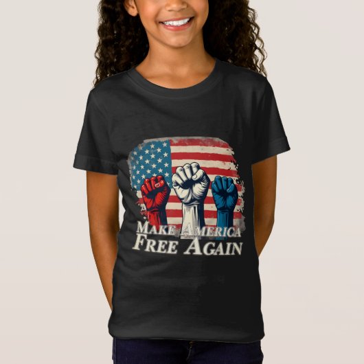 アメリカを再び自由に アート作品 Tシャツ (正面)