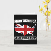 アメリカを再び英国にしよう アメリカ地図 イギリス カード (黄色い花)
