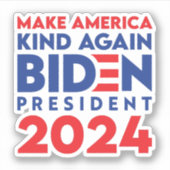 アメリカを再び親切にするバイデン氏大統領2024 シール (正面)