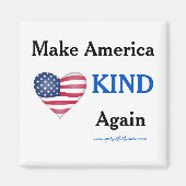 アメリカを再び親切にする。アンチトランプ マグネット (正面)
