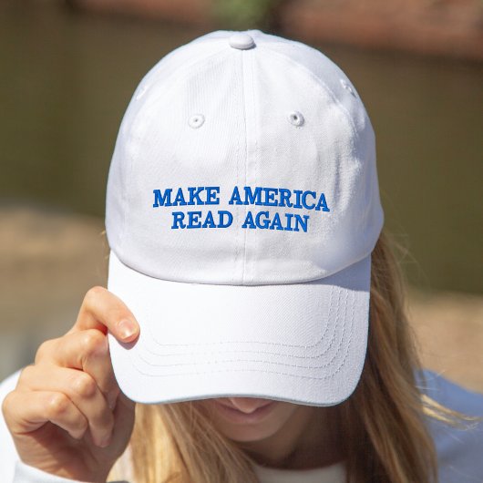 アメリカを再び読書大国に 刺繍入りキャップ
