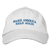 アメリカを再び読書大国に 刺繍入りキャップ (正面)