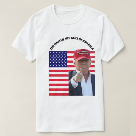 アメリカを再び貧乏に Tシャツ (デザイン正面)