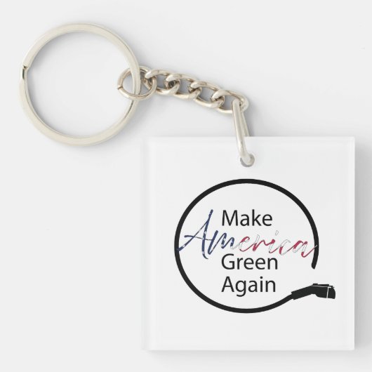 アメリカを再び電気自動車の充電器にする キーホルダー (正面)