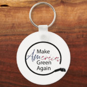 アメリカを再び電気自動車の充電器にする キーホルダー (正面)