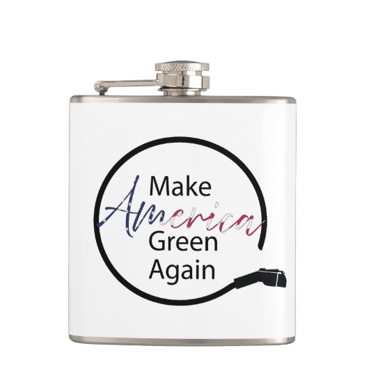アメリカを再び電気自動車の充電器にする フラスク (正面)