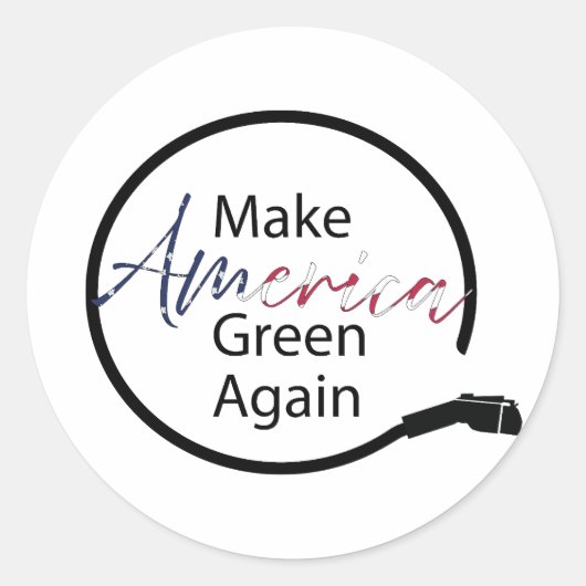 アメリカを再び電気自動車の充電器にする ラウンドシール (正面)