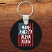 アメリカを再び7月4日独立記念日にする キーホルダー (正面)