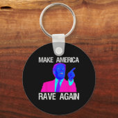 アメリカを再びEdmトランプおもしろいに輝かせる キーホルダー (正面)