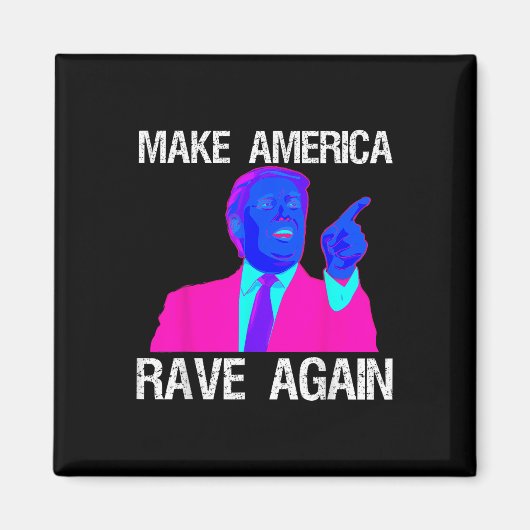 アメリカを再びEdmトランプおもしろいに輝かせる マグネット (正面)