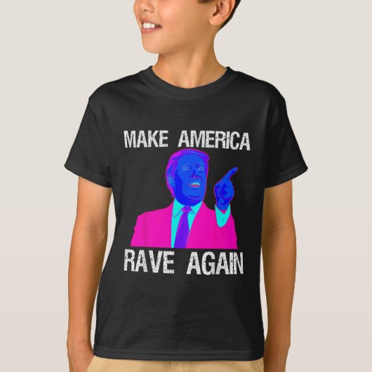 アメリカを再びEdmトランプおもしろいに輝かせる Tシャツ (正面)