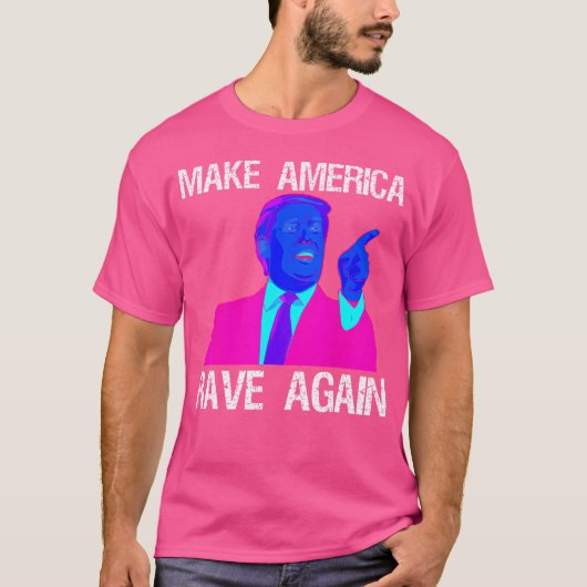 アメリカを再びEdmトランプおもしろいトにする Tシャツ (正面)