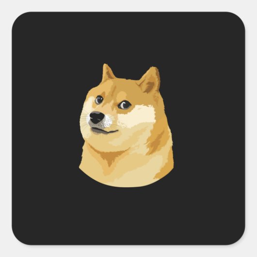 アメリカを再びWOWにする – Dogecoin doge Tee スクエアシール (正面)