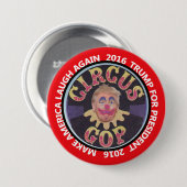 アメリカを再度笑わせます 缶バッジ (正面&裏面)