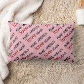 アメリカを再度置きます愛させます ランバークッション (ブランケット)