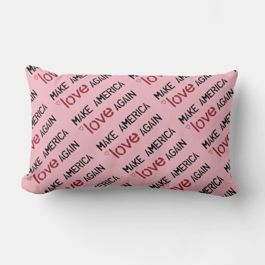 アメリカを再度置きます愛させます ランバークッション (正面)