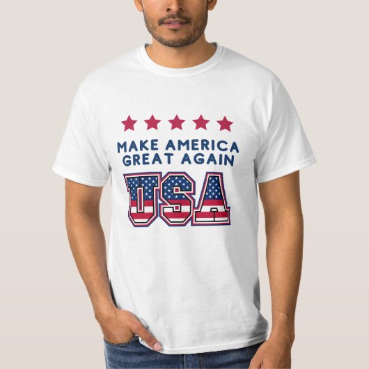アメリカを再素晴らしびアメリカに Tシャツ (正面)