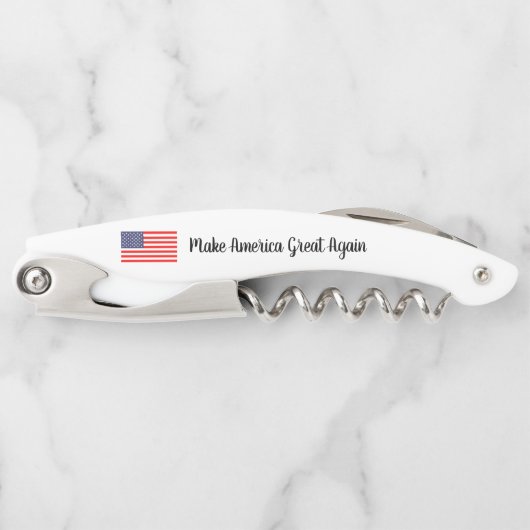 アメリカを再素晴らしび愛国的なアメリカ国旗にする ソムリエナイフ (正面)