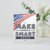アメリカを再頭が切れるび国旗の抗議パロディにする ポストカード (スタンド正面)