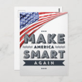 アメリカを再頭が切れるび国旗の抗議パロディにする ポストカード (正面/裏面)