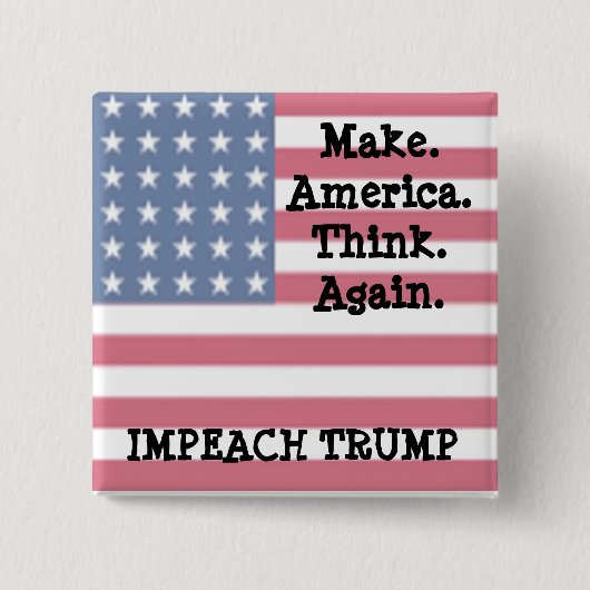 アメリカを反切札のユーモア再度考えさせます 缶バッジ (正面)