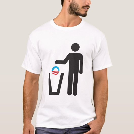 アメリカを取り戻して下さい! オバマを投げ出して下さい Tシャツ (正面)