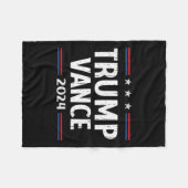 アメリカを取り戻すトランプVance 2024副社長 フリースブランケット (正面(横))