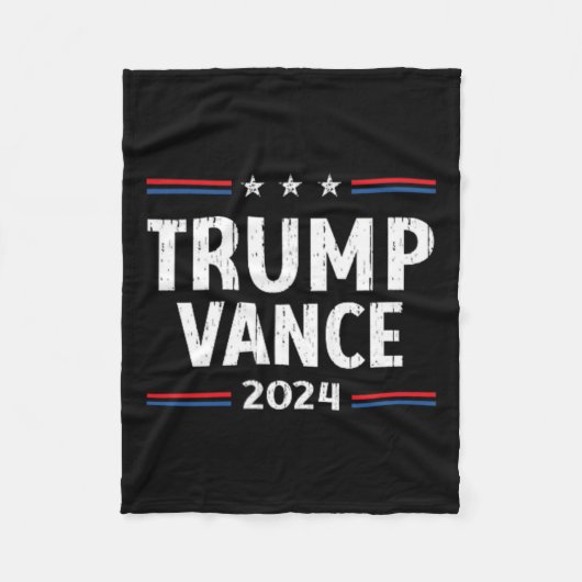 アメリカを取り戻すトランプVance 2024副社長 フリースブランケット (正面)