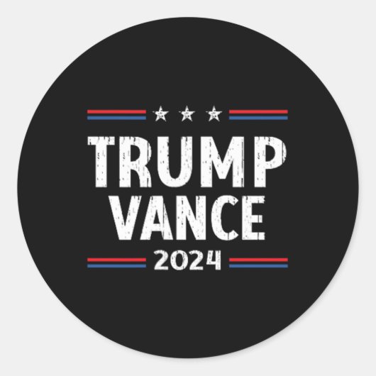 アメリカを取り戻すトランプVance 2024副社長 ラウンドシール (正面)