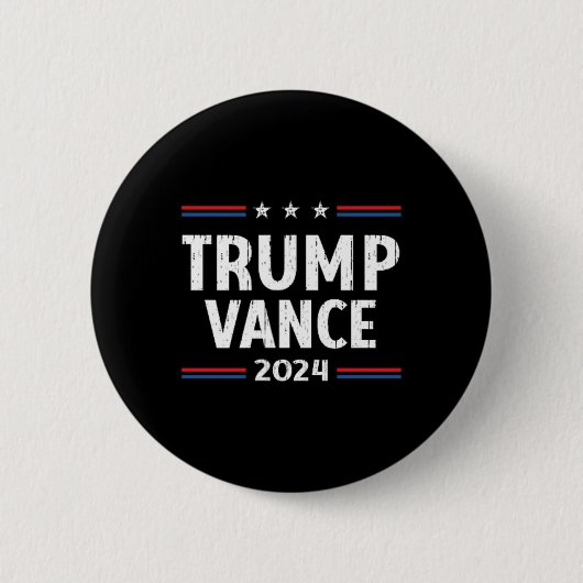 アメリカを取り戻すトランプVance 2024副社長 缶バッジ (正面)