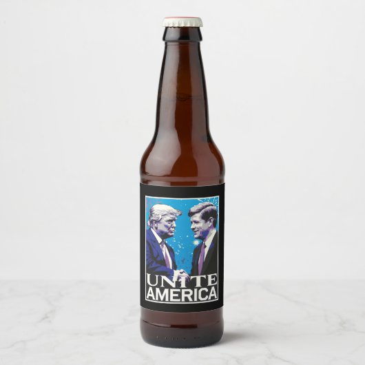 アメリカを団結させる象徴的なトランプ ビールラベル (正面)
