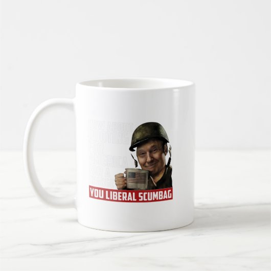 アメリカを変えるアンチ生活へ コーヒーマグカップ (左)