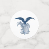 アメリカを守るアメリカン・イーグル愛国国旗の旗 コンフェッティ (スモール正面)