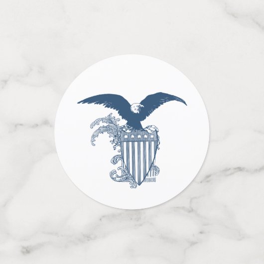 アメリカを守るアメリカン・イーグル愛国国旗の旗 コンフェッティ (スモール正面)