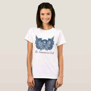 アメリカを守るアメリカン・イーグル愛国国旗の旗 Tシャツ