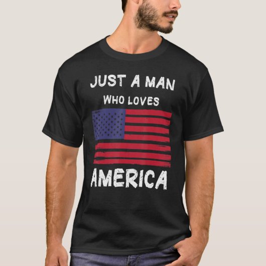アメリカを愛しているだけの男 Tシャツ (正面)