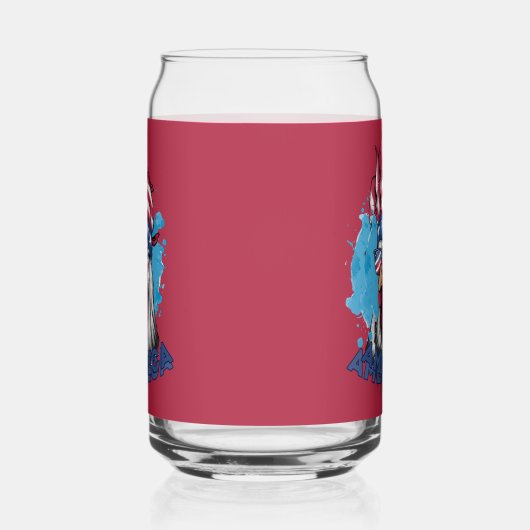 アメリカを愛するチキン　バンダナとサングラスでかっこよく ガラス缶 (左)