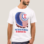 アメリカを愛するプライドに満ちた男女兼用デザイン Tシャツ (正面)