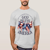 アメリカを愛する愛国神。有権者の祈りの言葉バント Tシャツ (正面)