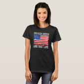 アメリカを愛する神の祝福アメリカの国 Tシャツ (正面フル)