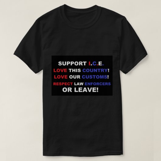 アメリカを愛する Tシャツ (デザイン正面)