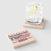 アメリカを持ち帰るトランプ2024 ストーンコースター (横)