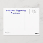 アメリカを支えるアメリカ人 ポストカード (裏面)