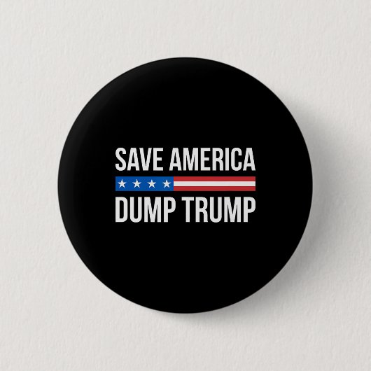アメリカを救え - トランプを捨てろ - 缶バッジ (正面)