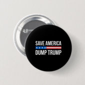 アメリカを救え - トランプを捨てろ - 缶バッジ (正面&裏面)