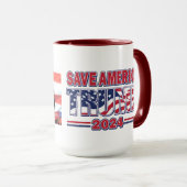 アメリカを救え トランプ 2024 マグカップ (正面右)