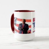 アメリカを救え トランプ 2024 マグカップ (正面左)