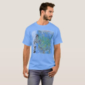 アメリカを民主党の青で彩る Tシャツ (正面フル)