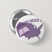 アメリカを渡る読書 缶バッジ (正面&裏面)